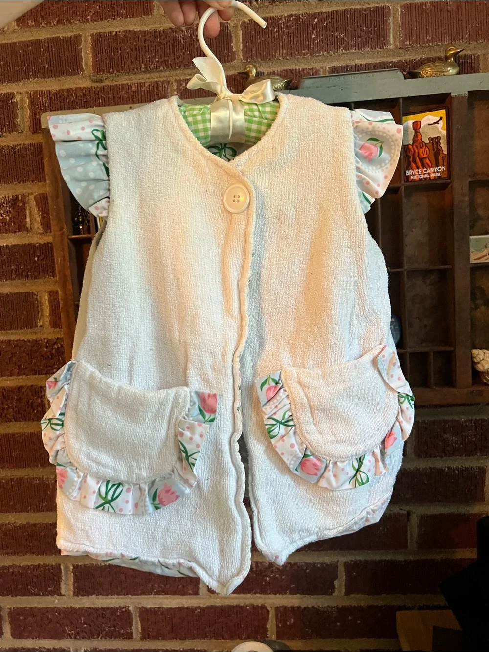 The Beaufort Bonnet Company Pink & Green Floral reversible Toddler Swim Coverup